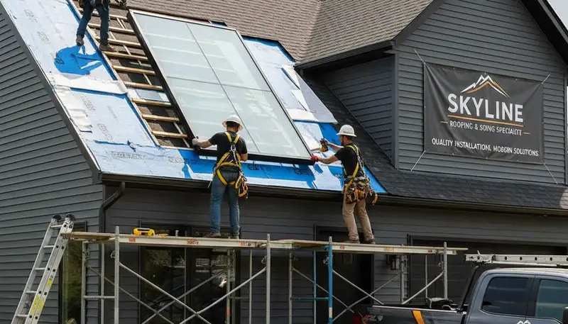 Professional skylight installation on vinyl siding home in Pittsburgh, PA by Next Level Exteriors