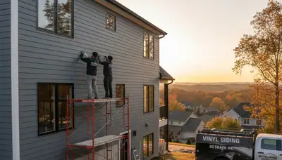 Professional vinyl siding installation on home exterior in Pittsburgh, PA