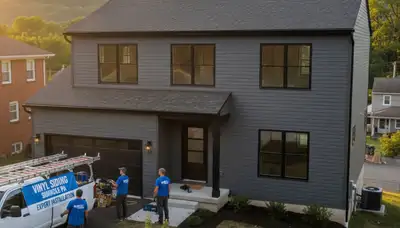 Vinyl siding installation on residential home exterior in Pittsburgh PA