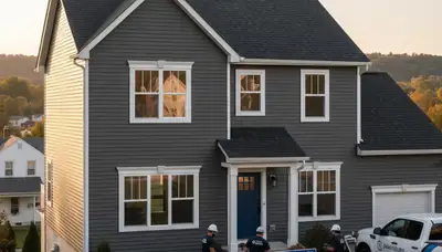 Professional vinyl siding installation on home exterior in Pittsburgh, PA
