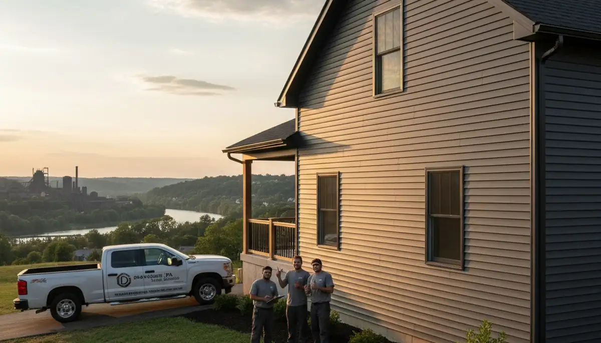 Professional vinyl siding installation on home exterior in Pittsburgh, PA