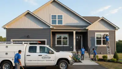 Professional vinyl siding installation on home exterior in Pittsburgh, PA