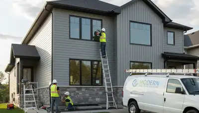 Vinyl siding installation on Pittsburgh, PA home by Next Level Exteriors contractor