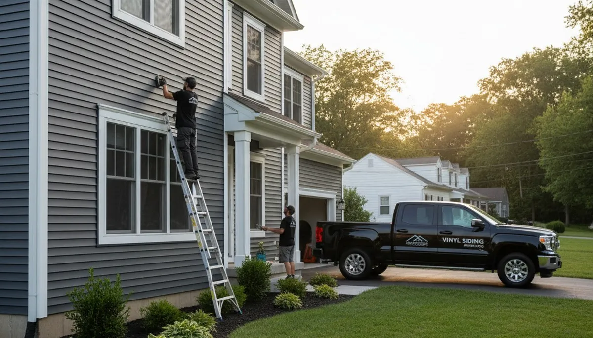 Professional vinyl siding installation on home exterior in Pittsburgh, PA