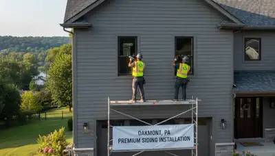 Professional vinyl siding installation on home exterior in Pittsburgh, PA