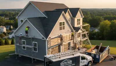Professional vinyl siding installation on home exterior in Pittsburgh, PA