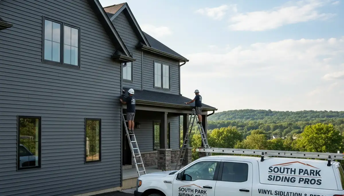 Professional vinyl siding installation on home exterior in Pittsburgh, PA