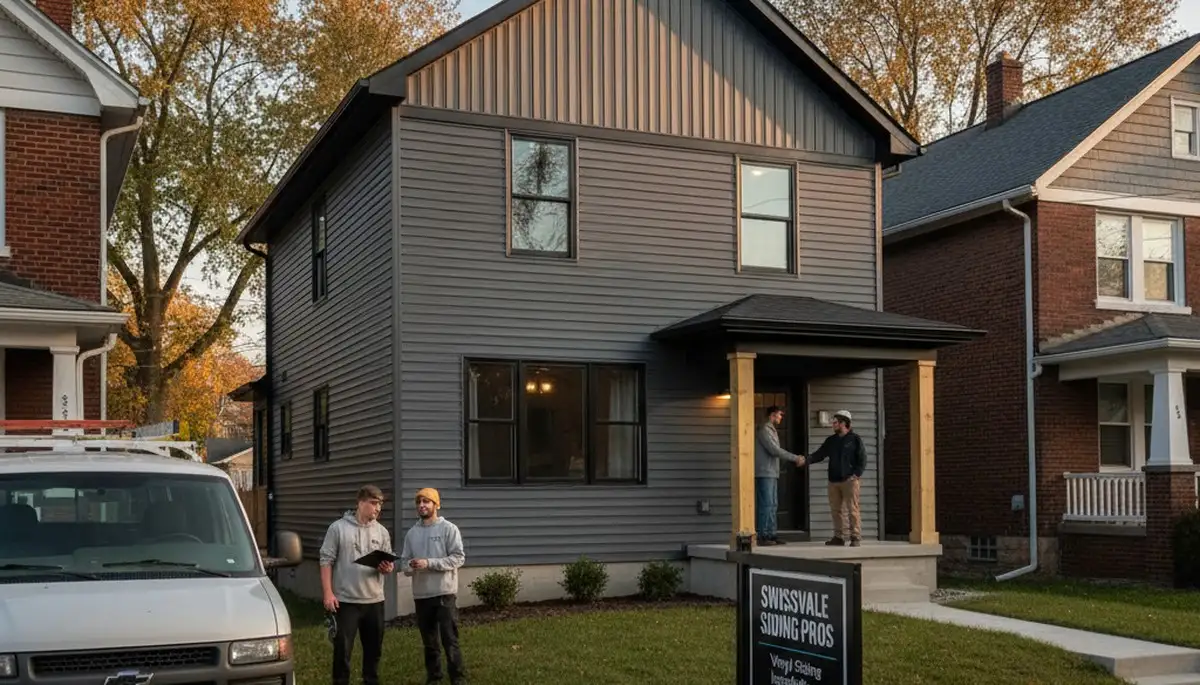 Professional vinyl siding installation on home exterior in Pittsburgh, PA